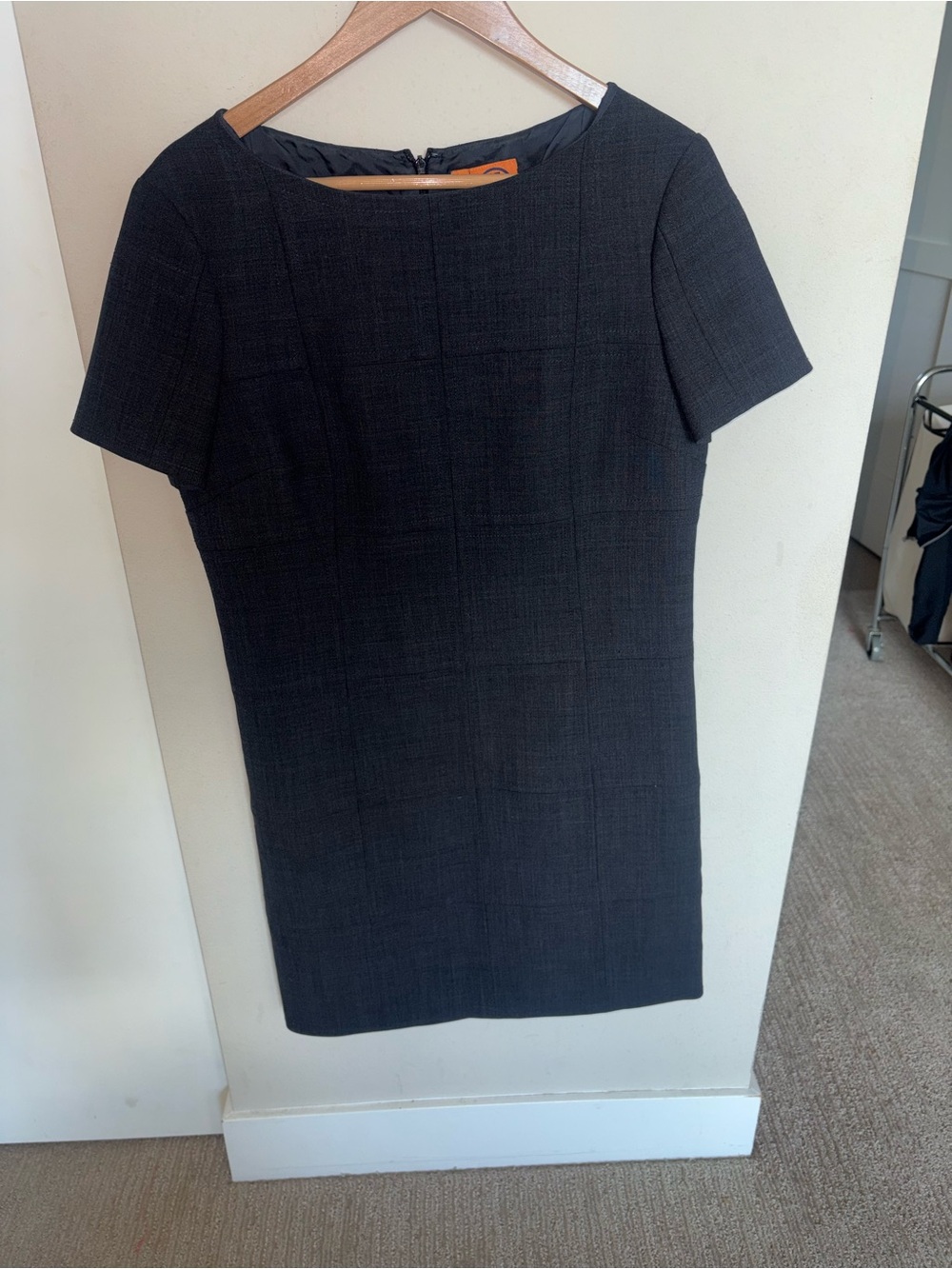 Tory Burch Navy Short-Sleeve Sheath Dress